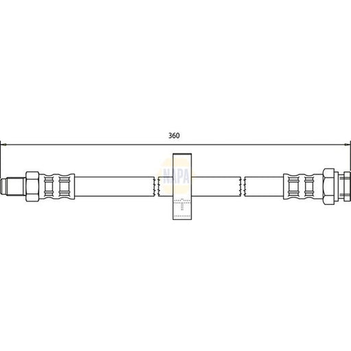 NAPA Brake Hydraulic Hose Line Rear NBH1238