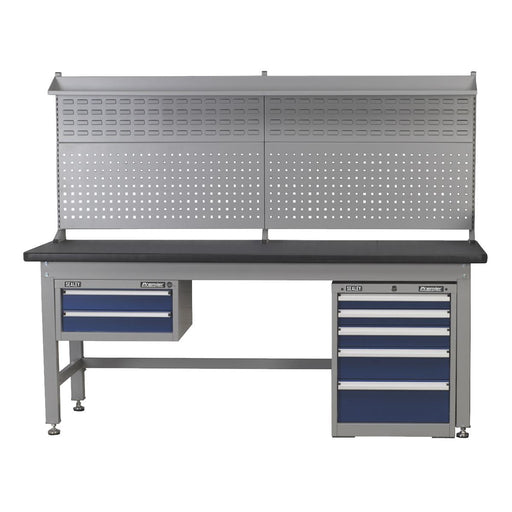 Sealey 2.1m Complete Industrial Workstation & Cabinet Combo API2100COMB02 Sealey - Dynamic Drive
