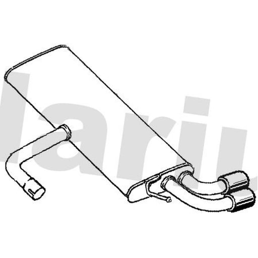Klarius Box With Tail Pipe Rear fits Audi A3 2012-2016 1.4
