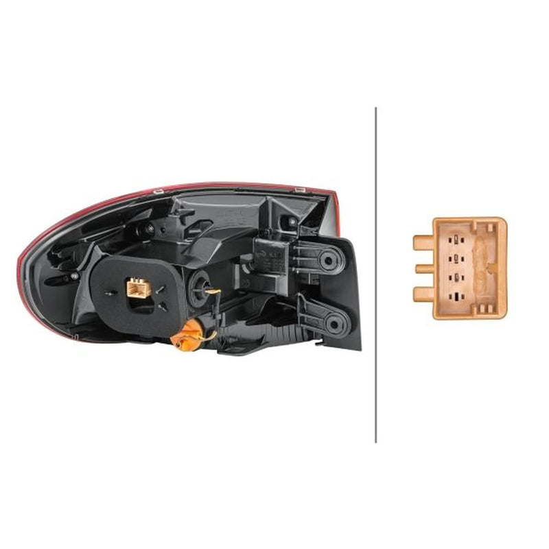 Hella Tail Light / Lamp PY21W Right fits VW Tiguan 2007-2018 1.4 2.0