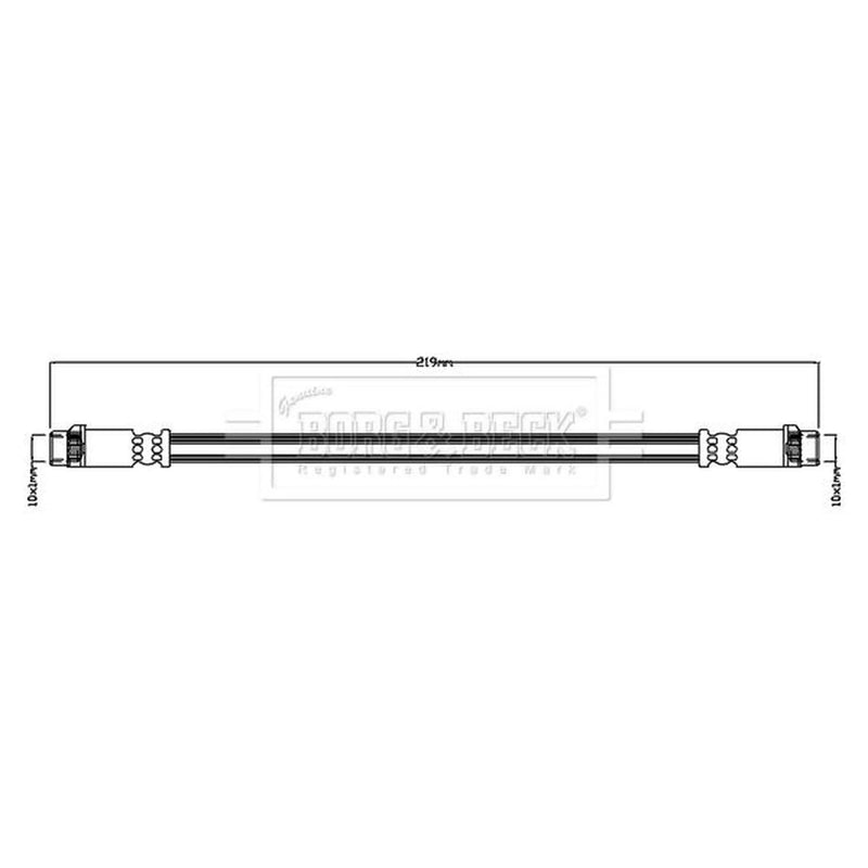 Borg & Beck Brake Hydraulic Hose Line inner BBH8821