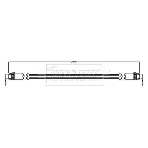 Borg & Beck Brake Hydraulic Hose Line inner BBH8821