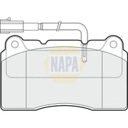 NAPA Front Brake Pad Set fits Alfa Romeo 159 2005-2011 2.2 3.2
