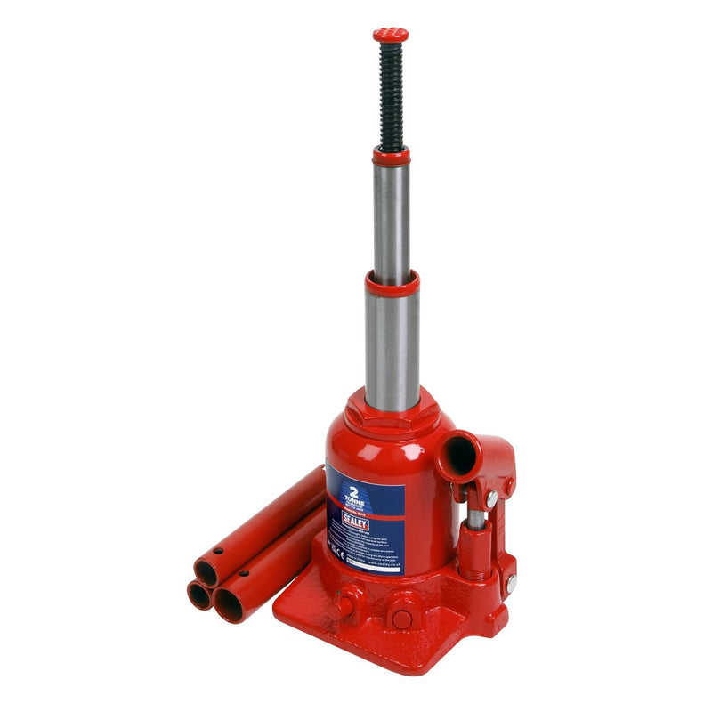 Sealey Bottle Jack 2 Tonne Telescopic SJT2 Sealey - Dynamic Drive