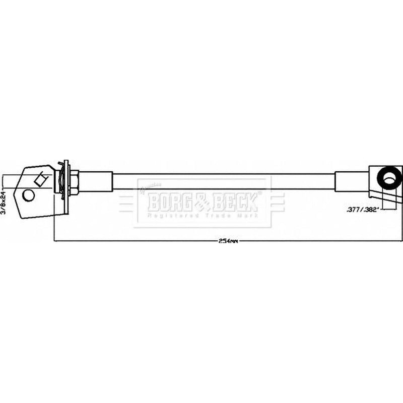 Borg & Beck Brake Hydraulic Hose Line outer BBH8072