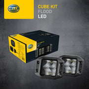 Hella Led Cube Kit 3.2Inch Flood Flush 1FA 1FA 358 176-831 1FA 358 176-831