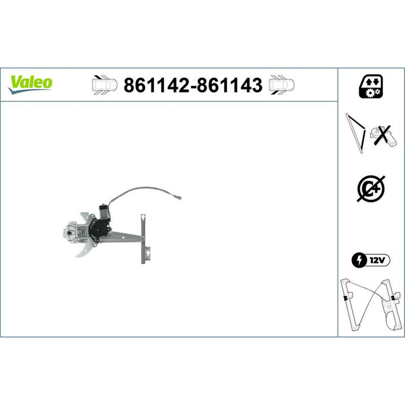 Valeo Electric Window Regulator Lifter Left Rear 861142