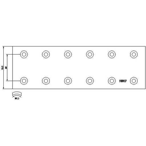 DON Don Cv Brake Lining Set fits Daf 45 1991-2000