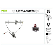 Valeo Electric Window Regulator Lifter Right Front 851285