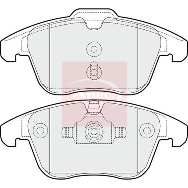 Apec Front Brake Pad Set fits Ford Galaxy 2006-2015 2.0