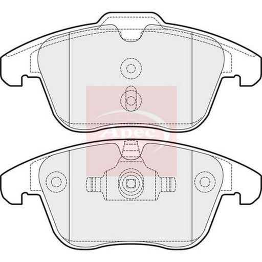 Apec Front Brake Pad Set fits Ford Galaxy 2006-2015 2.0