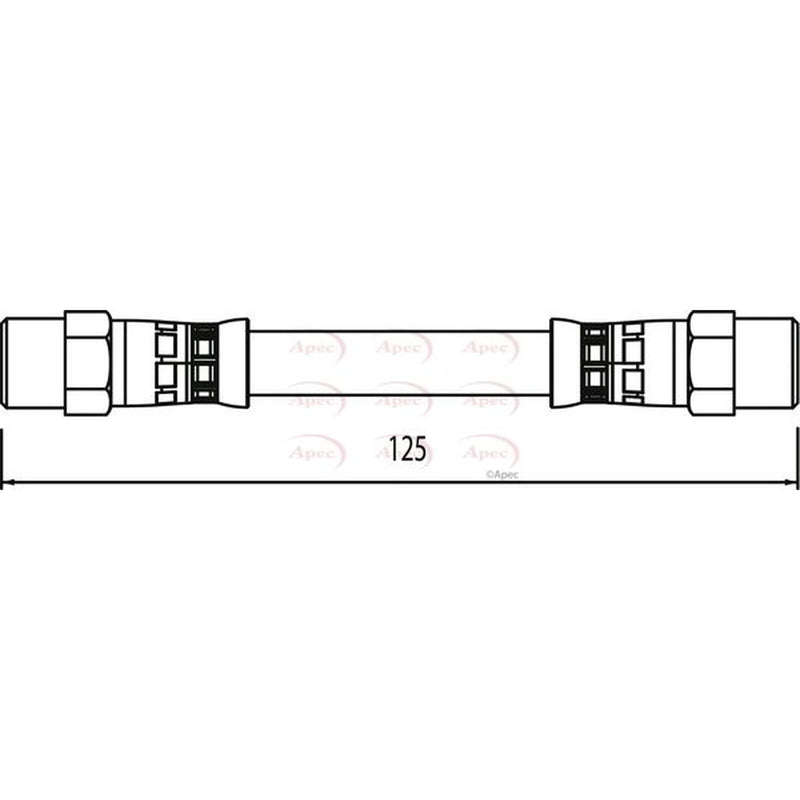 Apec Brake Hydraulic Hose Line inner HOS3955
