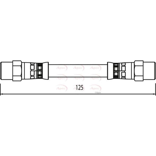 Apec Brake Hydraulic Hose Line inner HOS3955