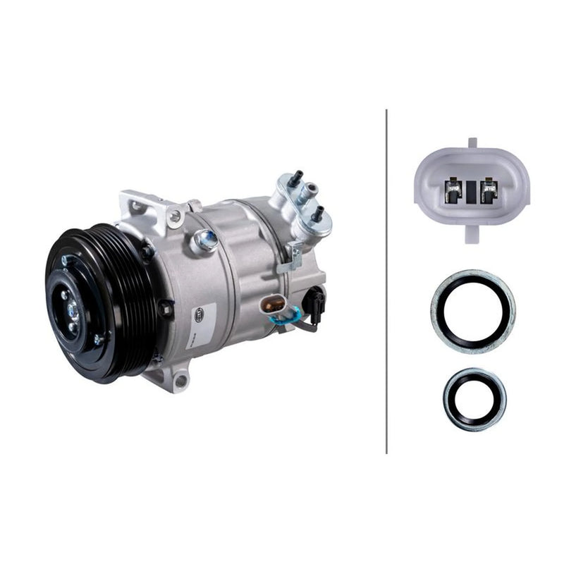 Hella Air Conditioning Compressor fits Opel Insignia A 2008-2017 1.6 2.0