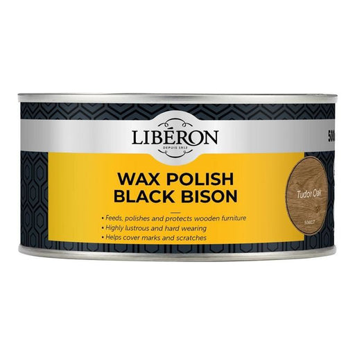 Liberon Black Bison Wax Paste Tudor Oak 500ml Liberon - Dynamic Drive
