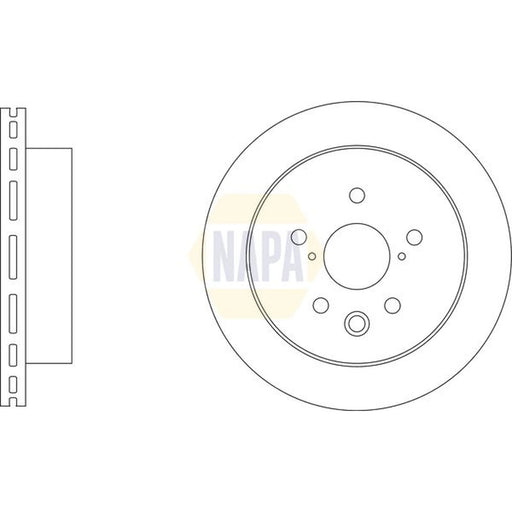 NAPA 2 x Vented Brake Discs fits Lexus Is III 2013-2020