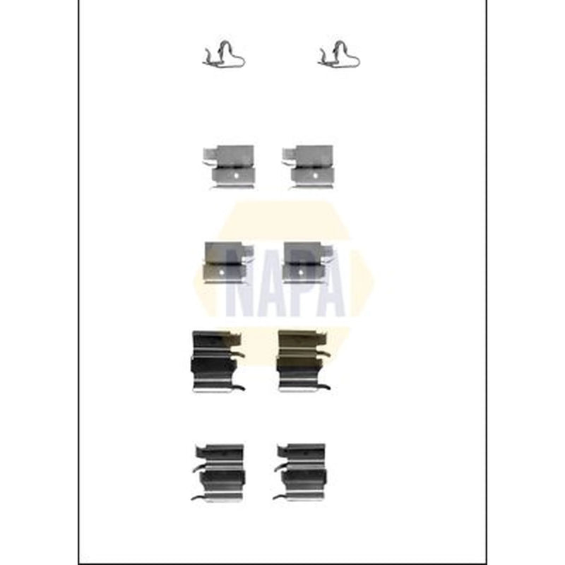 NAPA Brake Pad Accessory Fitting Kit Front fits Mazda P 1998-2004 1.3 1.4 1.5