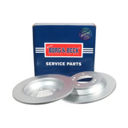 Borg & Beck Rear Brake Solid Discs & Pads fits Kia Carens IV 2016 on 2.0