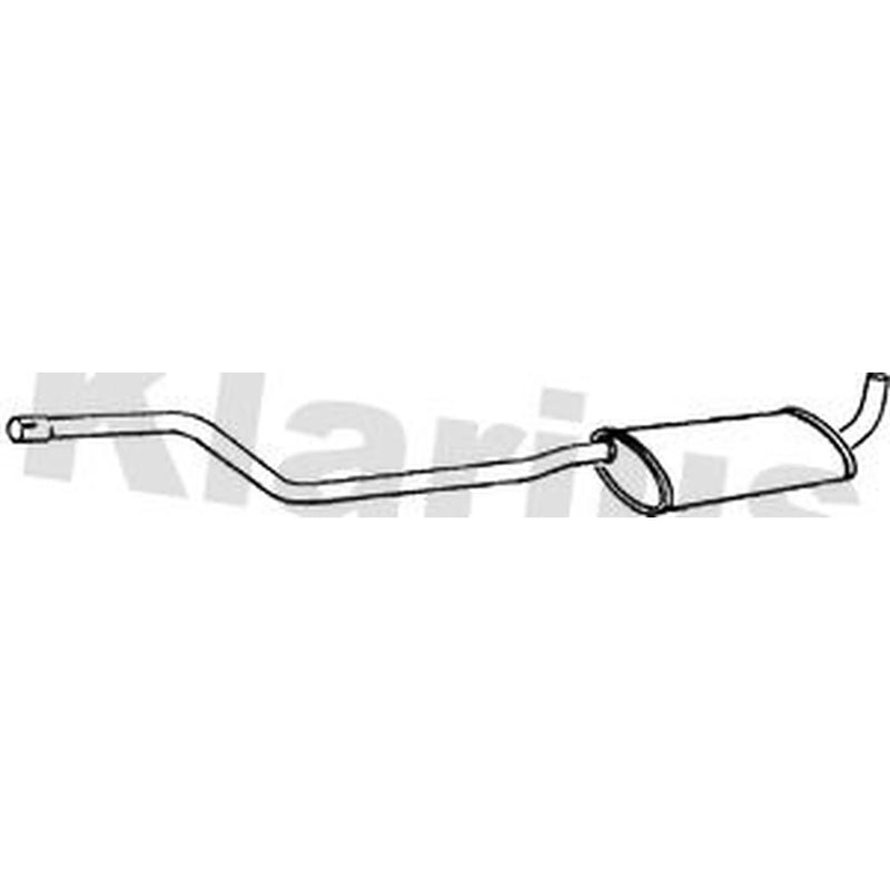 Klarius Box With Centre Pipe Centre fits Ford Capri 1974-1987 1.6 2.0