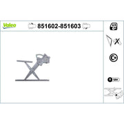 Valeo Electric Window Regulator Lifter Right Front 851603