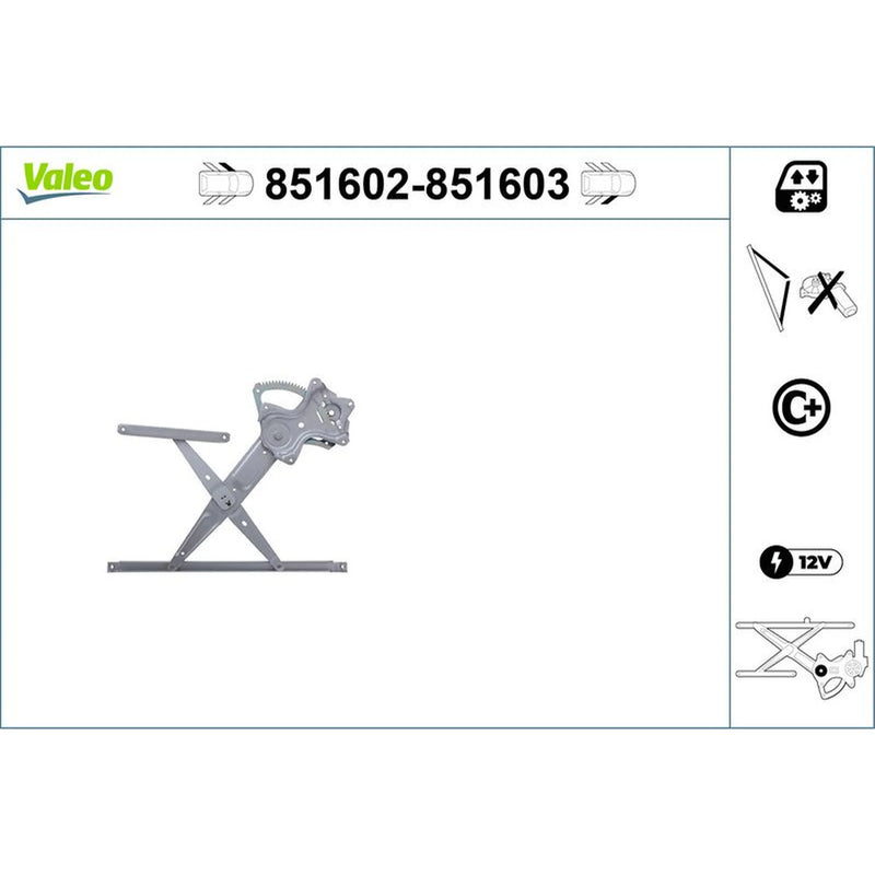Valeo Electric Window Regulator Lifter Right Front 851603