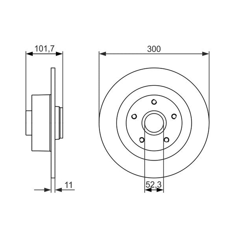Bosch Rear Brake Discs & Pads fits Renault Laguna 2008-2015 1.5 2.0 3.0 3.5