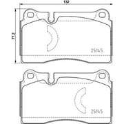 Brembo 4 x Front Brake Pad Set fits Audi A3 2011-2012
