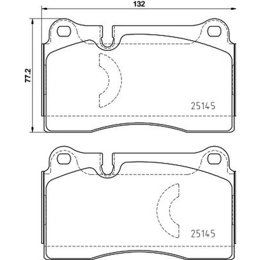 Brembo 4 x Front Brake Pad Set fits Audi A3 2011-2012