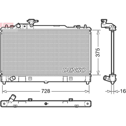 Denso Engine Radiator fits Mazda 6 2002-2007 1.8 2.0