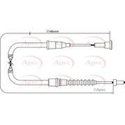 Apec Handbrake Cable Right Rear CAB1473