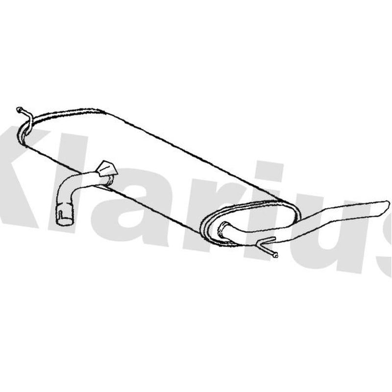 Klarius Box With Tail Pipe Rear fits VW Golf Sportsvan VII 2014-2020 2.0