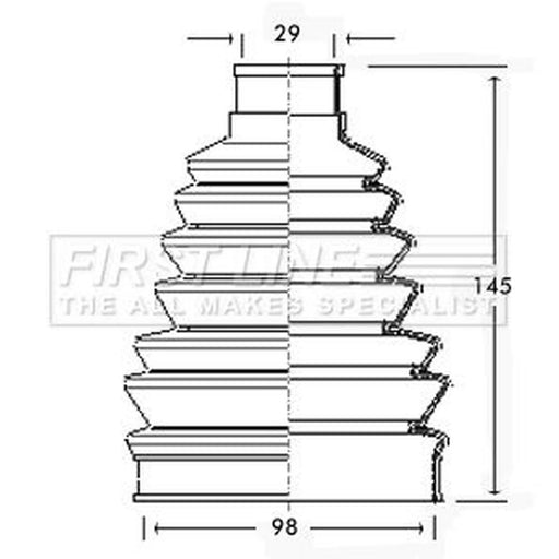 First Line Drive Shaft Bellow Kit Front Left Polychloroprene fits Citroën Xantia