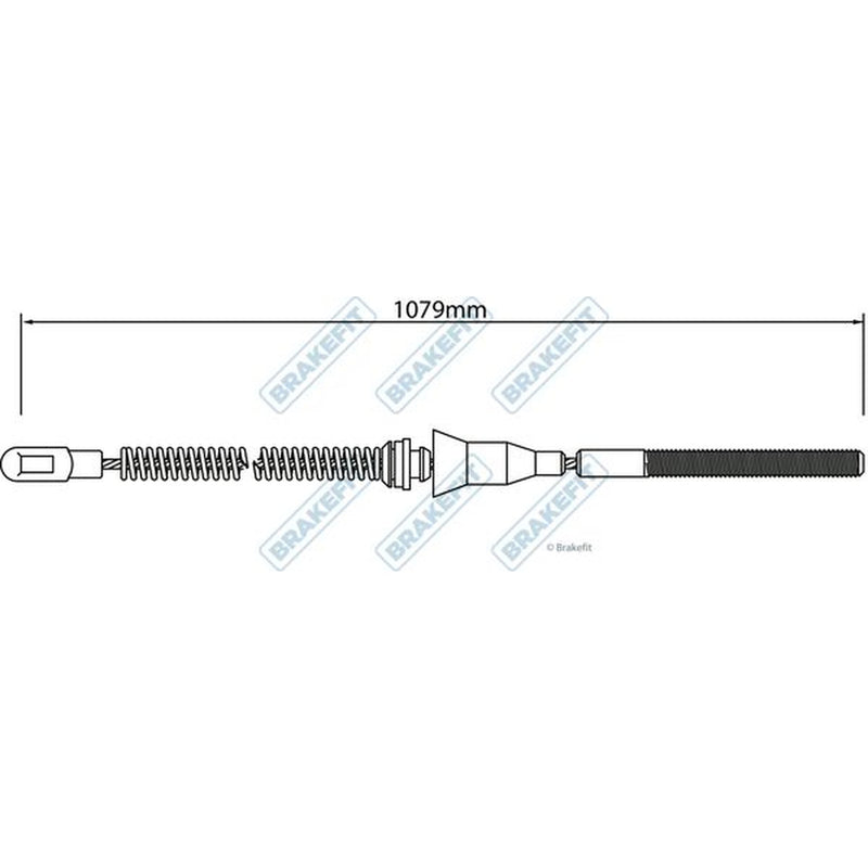 Apec Handbrake Cable Right Rear fits Opel Combo Box Body/Mpv 1994-2001 1.4