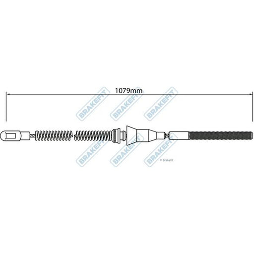 Apec Handbrake Cable Right Rear fits Opel Combo Box Body/Mpv 1994-2001 1.4