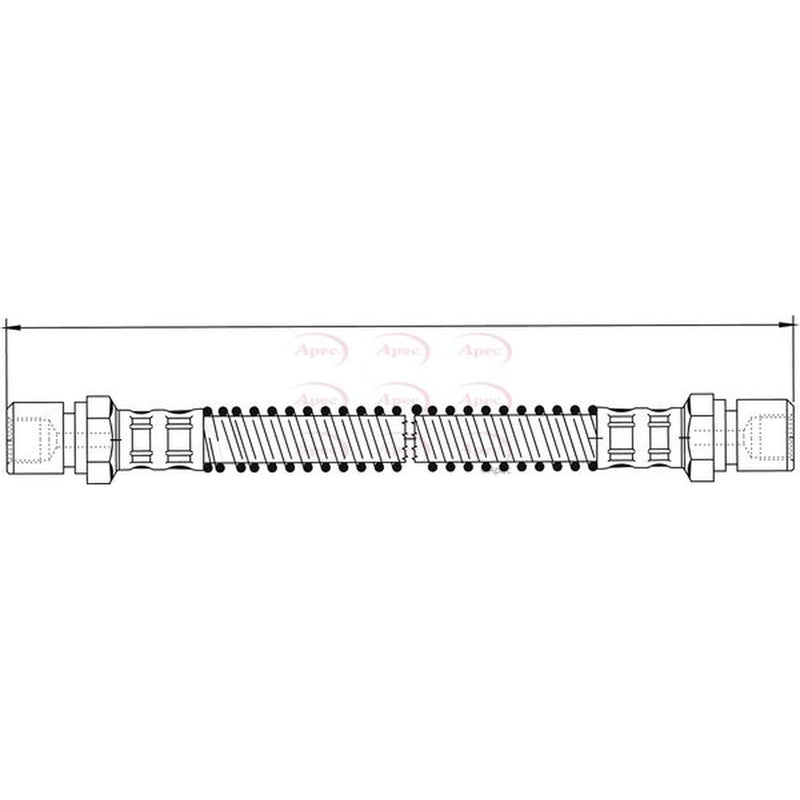Apec Brake Hydraulic Hose Line Rear Left fits Chevrolet Tacuma 2005-2009 1.6 2.0