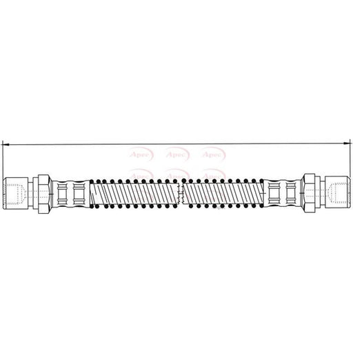 Apec Brake Hydraulic Hose Line Rear Left fits Chevrolet Tacuma 2005-2009 1.6 2.0