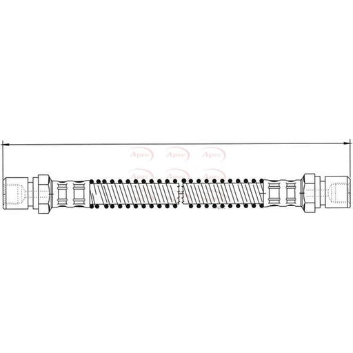 Apec Brake Hydraulic Hose Line Rear Left HOS3814