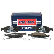 Borg & Beck Front Brake Vented Discs & Pads fits Renault Logan I 2007 on 1.5