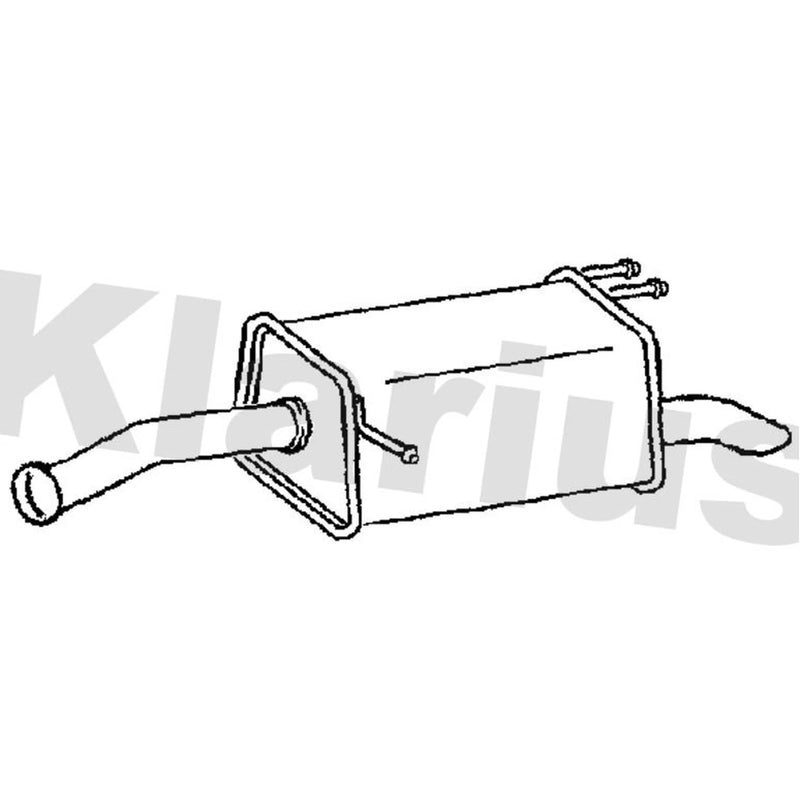 Klarius Box With Tail Pipe Rear fits Kia Picanto I 2004-2011 1.0 1.1