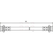 Apec Brake Hydraulic Hose Line Rear fits Suzuki Ignis II 2003 on 1.3 1.5