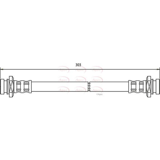 Apec Brake Hydraulic Hose Line Rear fits Suzuki Ignis II 2003 on 1.3 1.5