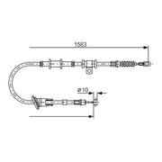 Bosch Handbrake Cable Left Rear fits Mitsubishi Space Star 1998-2004
