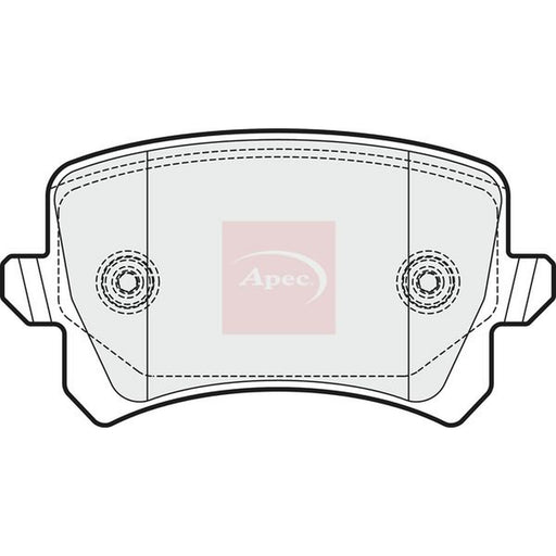 Apec Rear Brake Pad Set fits Audi Q3 2011-2018 1.4 2.0