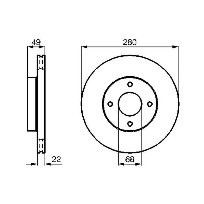 Bosch Front Brake Discs & Pads fits Nissan Almera 2000-2002 1.8