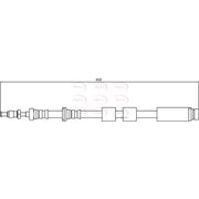 Apec Brake Hydraulic Hose Line Rear Right fits Ford Fiesta 2015-2017 1.6