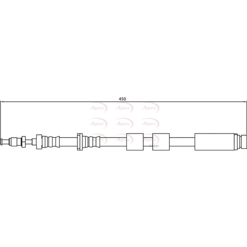 Apec Brake Hydraulic Hose Line Rear Right HOS4152