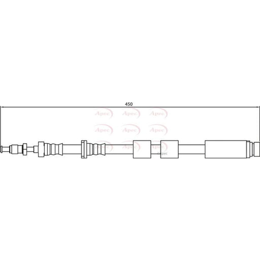 Apec Brake Hydraulic Hose Line Rear Right HOS4152