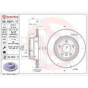 Brembo 2 x Internally Vented Brake Discs fits BMW X5 2000-2006 4.4 4.6 4.8