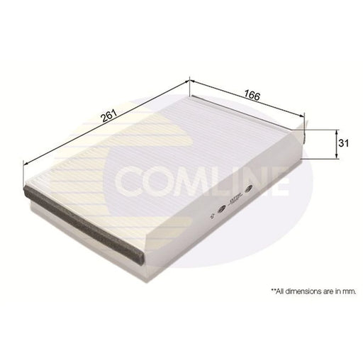 Comline Cabin Air Filter (Pollen Filter) fits Volvo 850 1991-1997