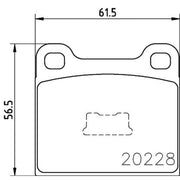Mintex Front Brake Pad Set fits Audi 100 C1 1968-1976 1.6 1.8